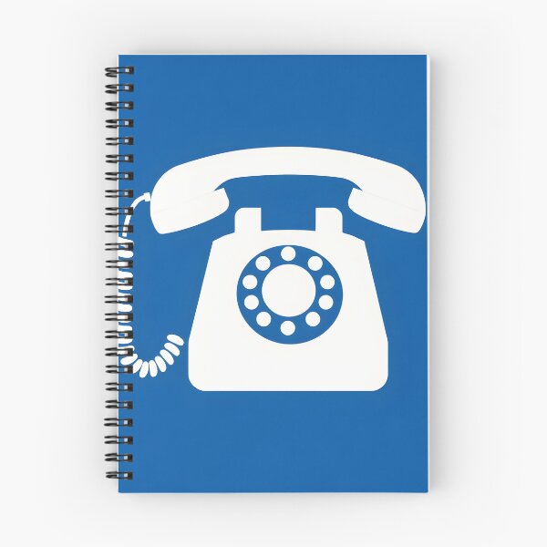 Item preview, Retro Telephone Icon – White on Blue Background Flat Style designed and sold by EmeraldeaArt.