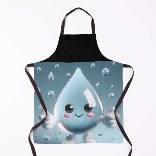 Item preview, Cute Pastel Waterdrop Character with White Shoes and Falling Drops designed and sold by EmeraldeaArt.