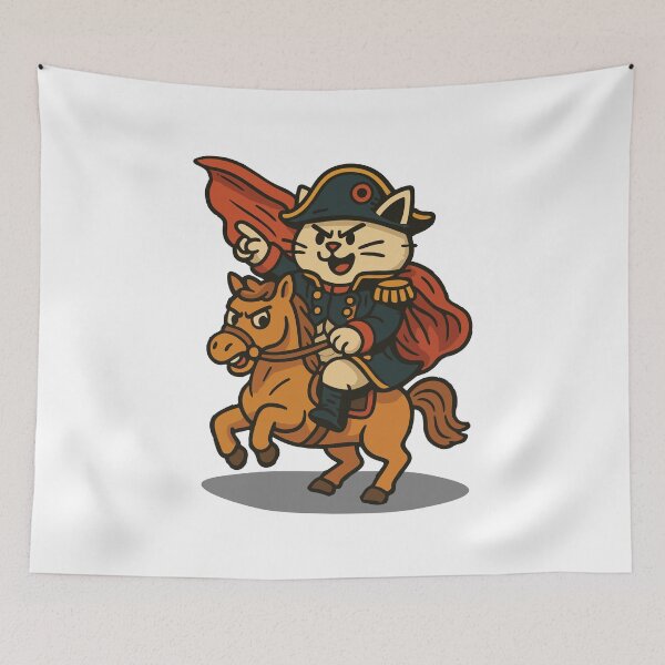 Item preview, Napoleon Cat Rider - Epic Historical Meme Illustration designed and sold by PierrelyHO.