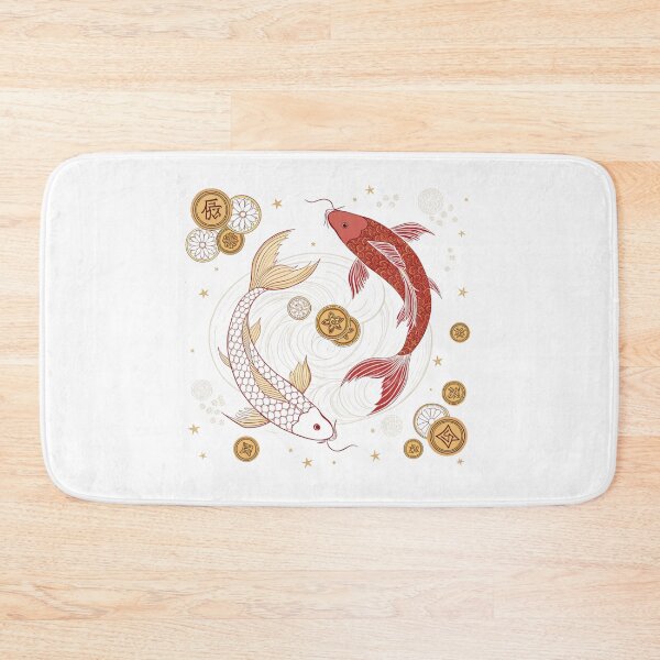 Item preview, Twin Koi fish Japanese fish with coins . designed and sold by Lucky 777.