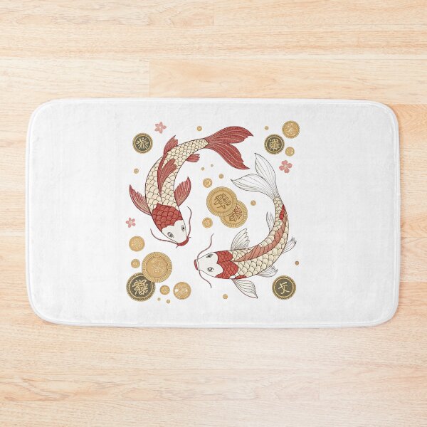 Item preview, Twin Koi fish with golden coins . designed and sold by Lucky 777.