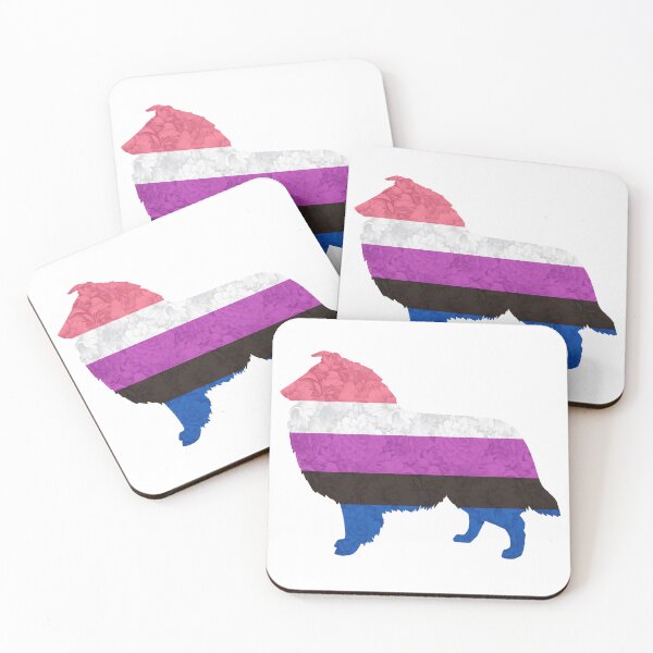 Item preview, Genderfluid Pride Rough Collie designed and sold by Spinyflowerart.