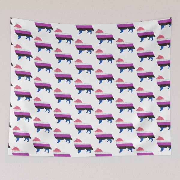 Item preview, Genderfluid Pride Rough Collie designed and sold by Spinyflowerart.
