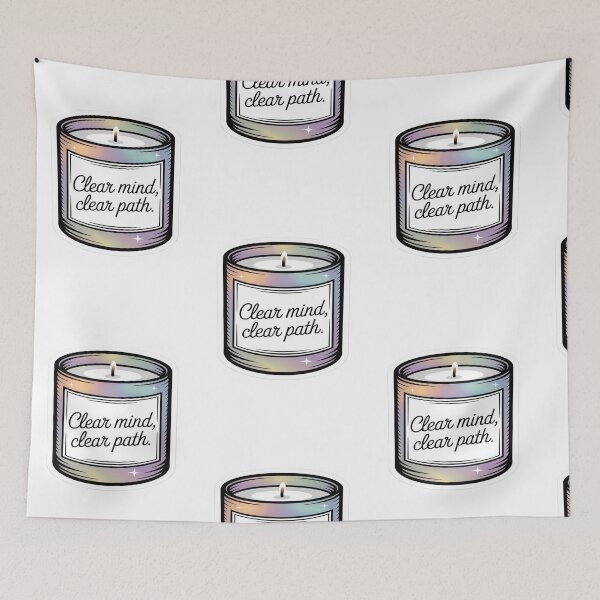 Item preview, Mindfulness Candle Quote – Sticker for Manifestation & Calm designed and sold by Eva Kiseleva.