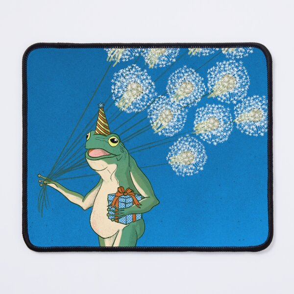 Item preview, Birthday Frog with Dandelion Balloons designed and sold by ECMazur Art.
