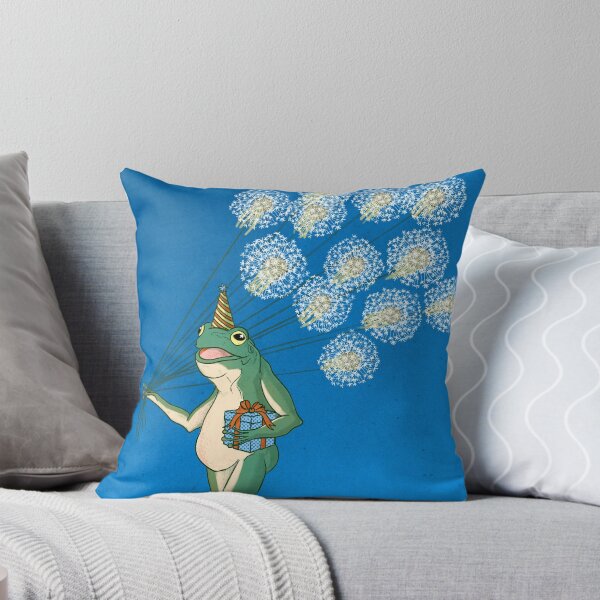 Item preview, Birthday Frog with Dandelion Balloons designed and sold by ECMazur Art.