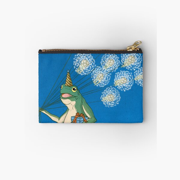 Item preview, Birthday Frog with Dandelion Balloons designed and sold by ECMazur Art.