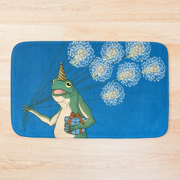 Item preview, Birthday Frog with Dandelion Balloons designed and sold by ECMazur Art.