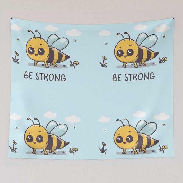 Item preview, Bee Strong – Cute Cartoon Motivational Bee designed and sold by EmeraldeaArt.