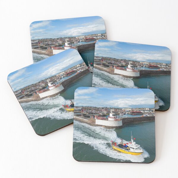 Item preview, Boat Leaving Arbroath Harbour designed and sold by David's Drone Pictures.