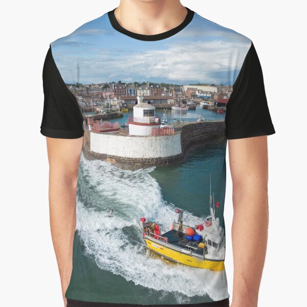 Item preview, Boat Leaving Arbroath Harbour designed and sold by David's Drone Pictures.