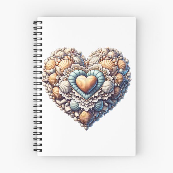 Item preview, Intricate Seashell Heart Art - Ocean-Inspired Love Illustration designed and sold by HustleBossLady247.