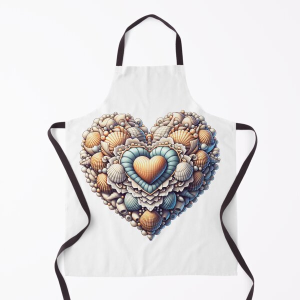 Item preview, Intricate Seashell Heart Art - Ocean-Inspired Love Illustration designed and sold by HustleBossLady247.
