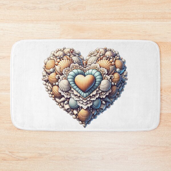 Item preview, Intricate Seashell Heart Art - Ocean-Inspired Love Illustration designed and sold by HustleBossLady247.