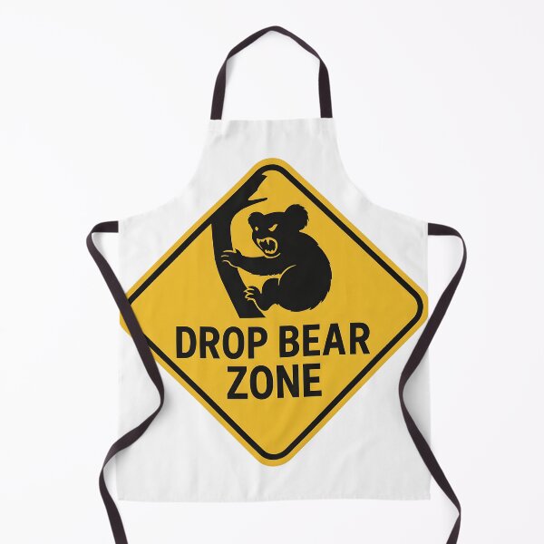 Item preview, Drop Bear Zone Australia Warning Sign designed and sold by LoveLabDesign.