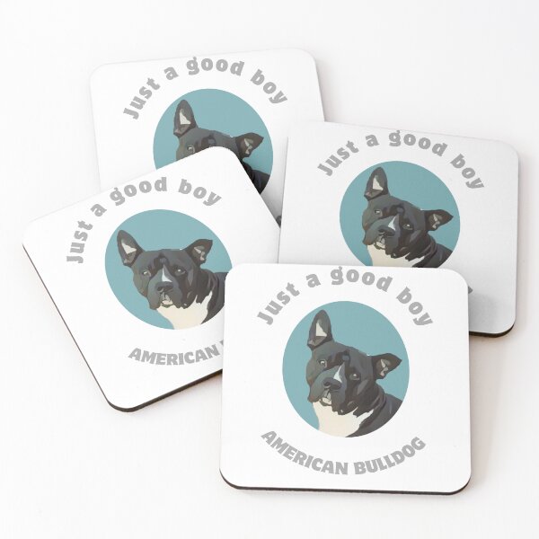 Item preview, Black and white American bulldog designed and sold by TaraPen.
