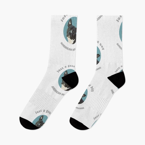 Item preview, Black and white American bulldog designed and sold by TaraPen.