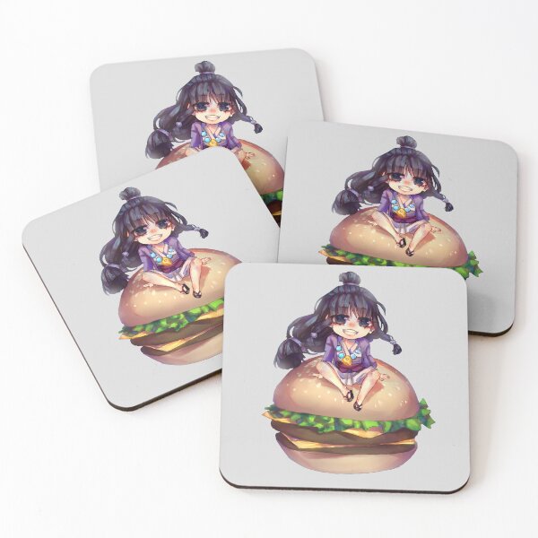 Item preview, maya fey on a giant burger from ace attorney  designed and sold by mariam246810.