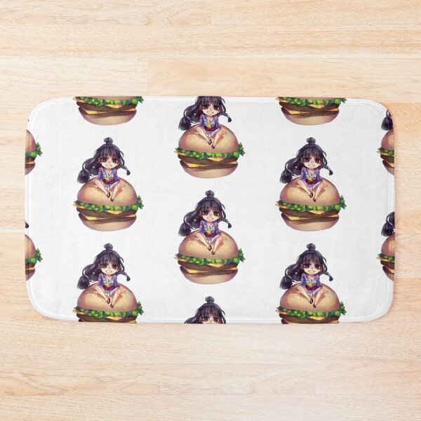 Item preview, maya fey on a giant burger from ace attorney  designed and sold by mariam246810.