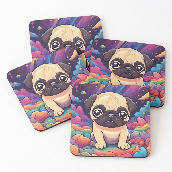 Item preview, Colorful Cute Little Pug designed and sold by almadigitalarts.
