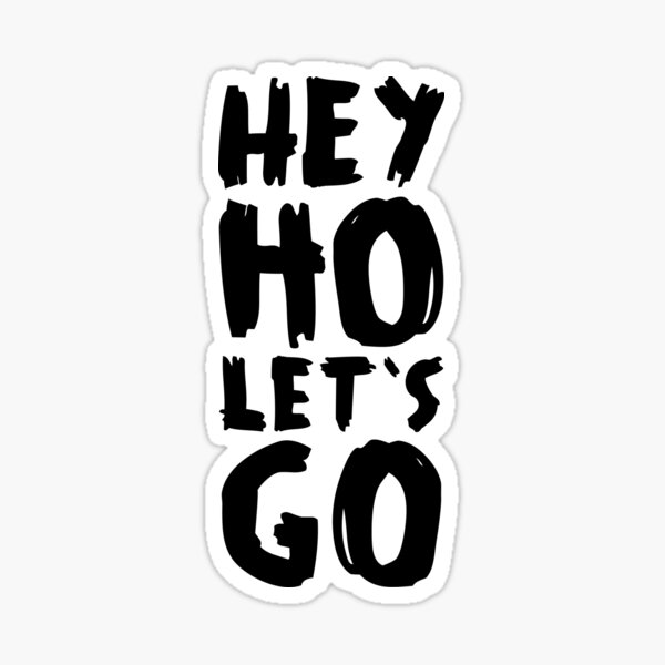 Item preview, Hey Ho Let's Go – Punk Rock Typography in Black designed and sold by didijuca.