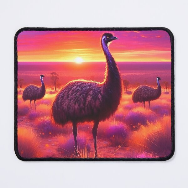 Item preview, Emus at Sunset. designed and sold by ZestArtStudio.