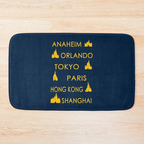 Item preview, Copy of Disney Cities Around the World | Anaheim · Orlando · Tokyo · Paris · Hong Kong · Shanghai Minimalist Tee Gold designed and sold by DevonDisneyland.