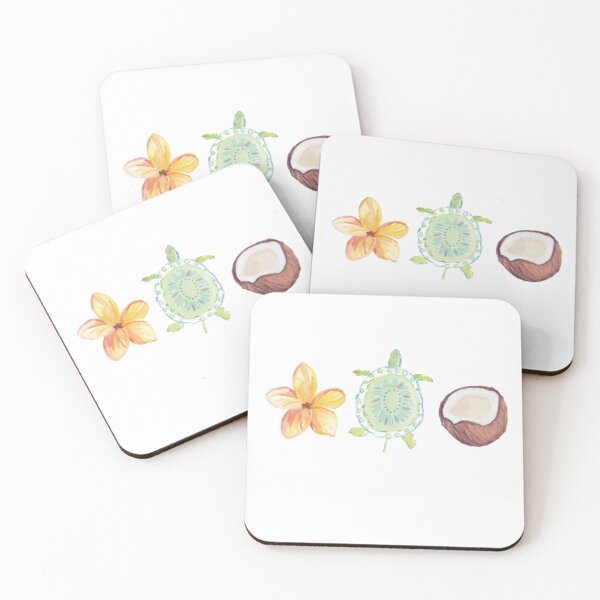 Item preview, Beach vibes coconut flower and turtle  designed and sold by Justagirl444.