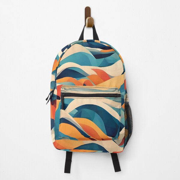 Item preview, Great waves of cubism and watercolor designed and sold by WhimsicalThredz.