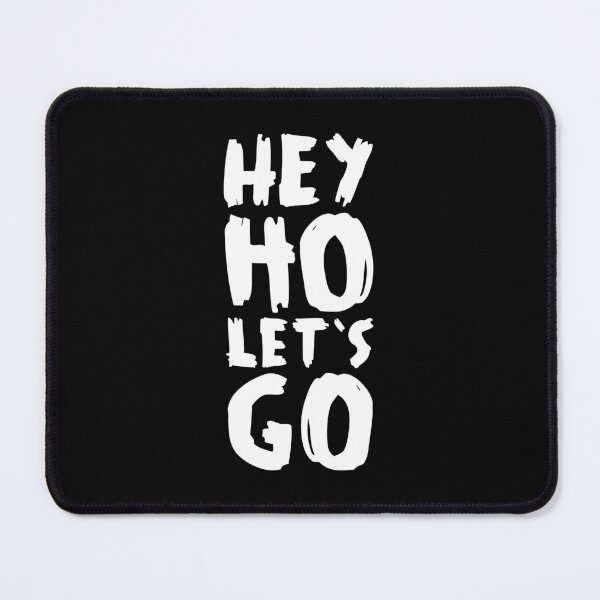 Item preview, Hey Ho Let's Go – Punk Rock Typography in White designed and sold by didijuca.