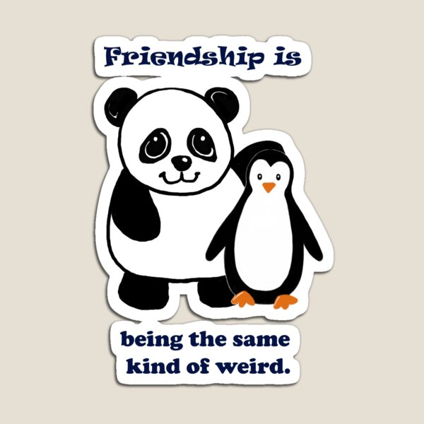 Frienship, Penguin and Panda Magnet