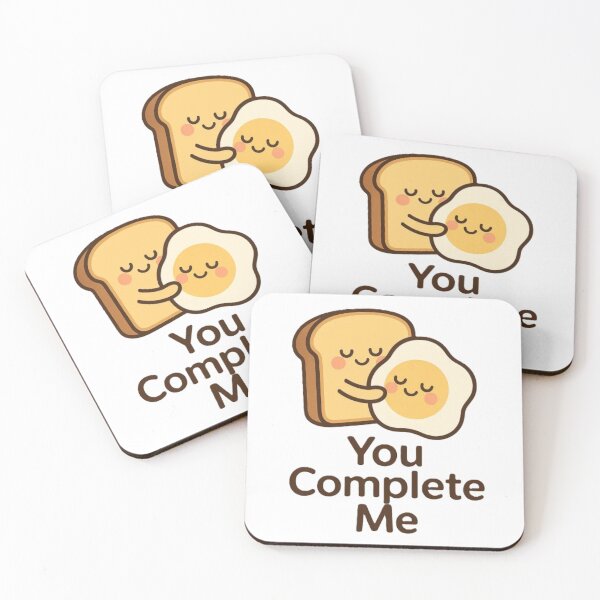 Item preview, You Complete Me – Cute Breakfast Couple Design designed and sold by Eterna Vision.