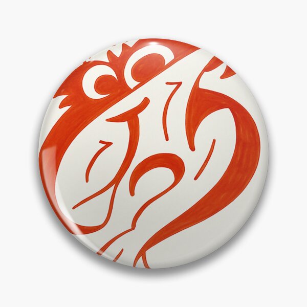 Artikelvorschau, bstraktes Wesen in Rot-Orange – Handgezeichnete Fantasiefigur entworfen und verkauft von artbyefi.