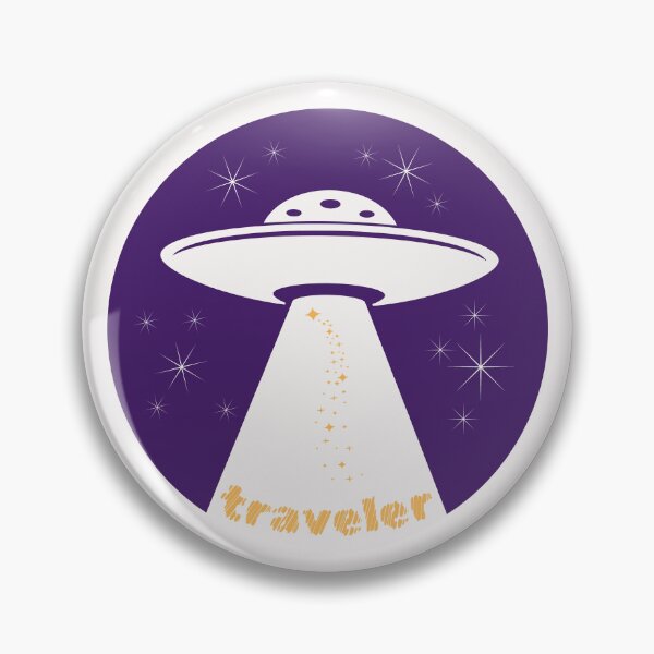 Item preview,  Traveler – UFO Abduction Art with Stars in a Purple Night Sky designed and sold by LUV963.