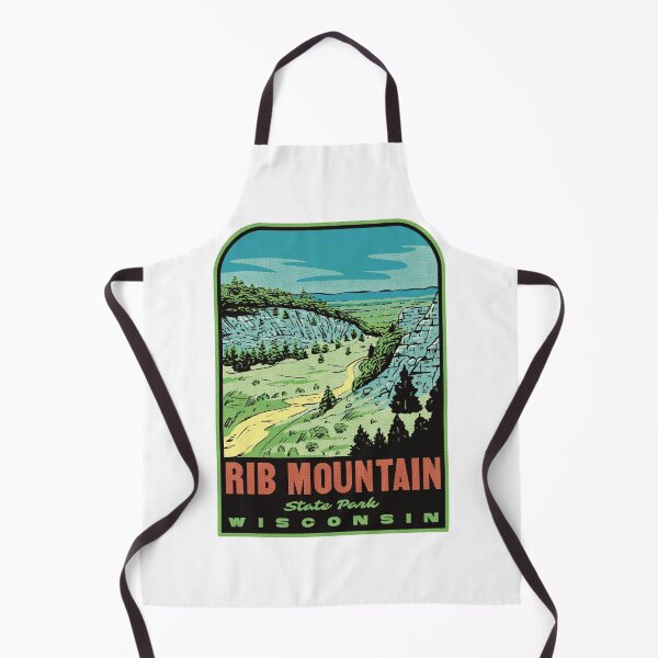 Item preview, Rib Mountain State Park Retro Wisconsin Nature Art designed and sold by HalpinDesign.