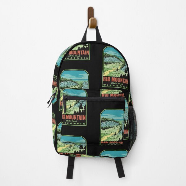 Item preview, Rib Mountain State Park Retro Wisconsin Nature Art designed and sold by HalpinDesign.