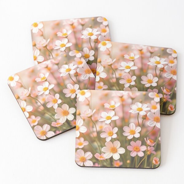 Item preview,  Cute Flower Background Desktop Wallpaper – Vector Floral Design designed and sold by hjian8219.