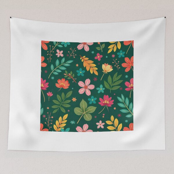 Item preview, Cute Flower Background Desktop Wallpaper – Vector Floral Design designed and sold by hjian8219.