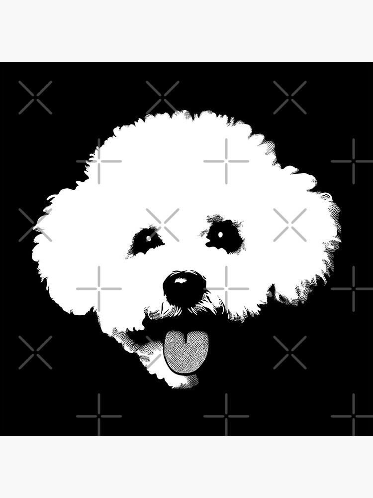 Thumbnail 5 of 5, Acrylic Block, Bichon Frise - Black And White Pop Art - designed and sold by K9ish.