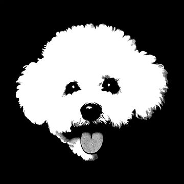 Artwork thumbnail, Bichon Frise - Black And White Pop Art - by K9ish
