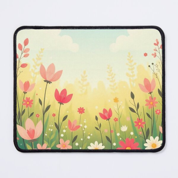 Item preview, Cute Flower Background Desktop Wallpaper – Vector Floral Design designed and sold by hjian8219.