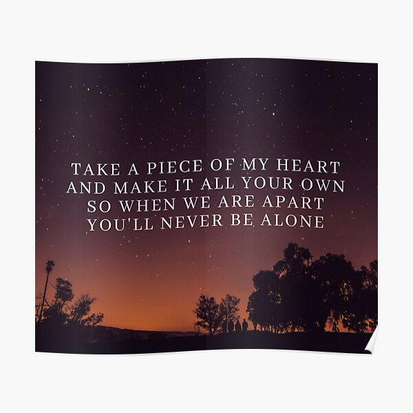 Never Be Alone Posters Redbubble
