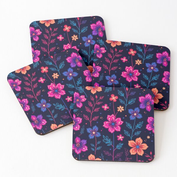 Item preview, Cute Flower Background Desktop Wallpaper – Vector Floral Design designed and sold by hjian8219.