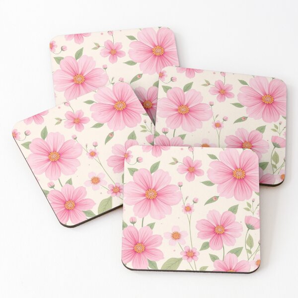 Item preview, Cute Flower Background Desktop Wallpaper – Vector Floral Design designed and sold by hjian8219.