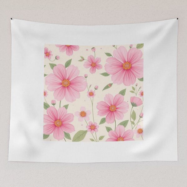 Item preview, Cute Flower Background Desktop Wallpaper – Vector Floral Design designed and sold by hjian8219.