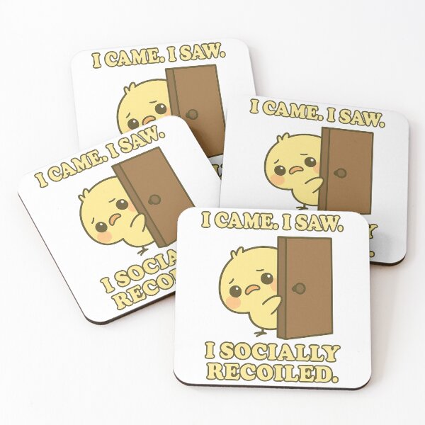 Item preview, I Socially Recoiled – Shy Chick Introvert Design designed and sold by MoodieClub.