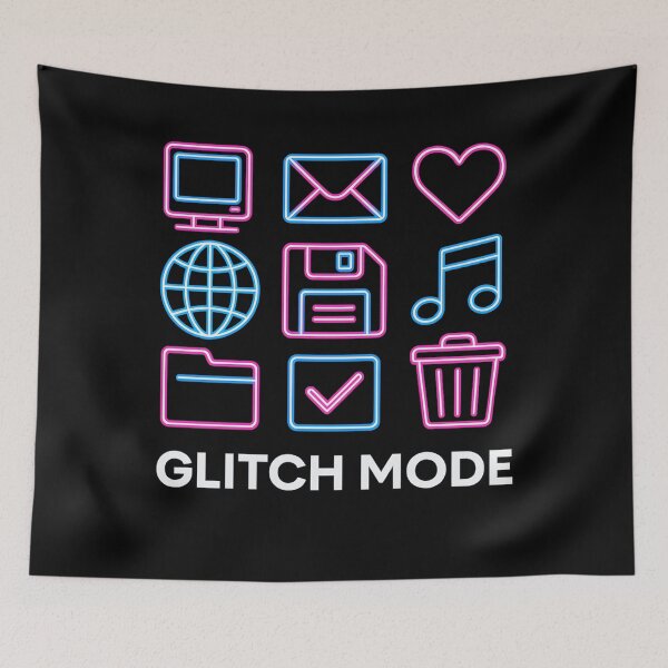 Item preview, Glitch Mode Retro Icons Shirt designed and sold by MysticArtisan.