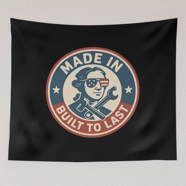 Item preview, Made in USA – Built to Last Vintage Emblem designed and sold by ALITOPRINCE.