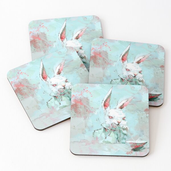 Item preview, Cute Bunny Rabbit Abstract Art Pastel Colors designed and sold by ArtbyJustis.