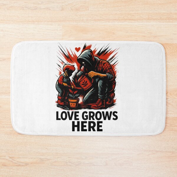 Item preview, Love Grows Here – Urban Fatherhood Art with Child and Plant designed and sold by JenniferCreaArte .
